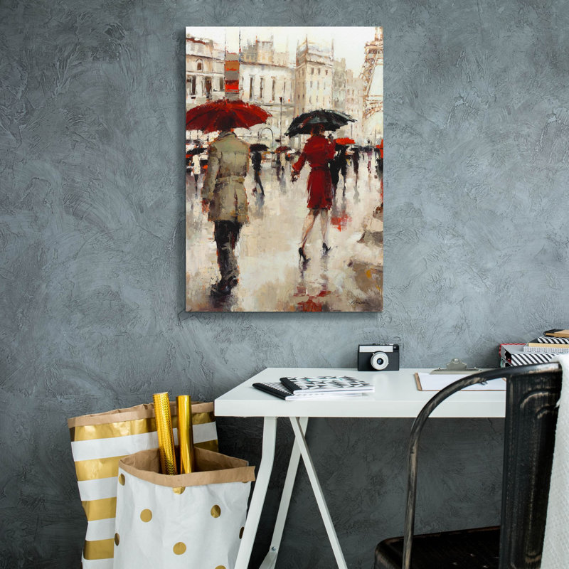 «Parting on a Paris Street» par Lorraine Christie, estampe numérique sur toile, H 26 po x l 18 po x P 0,75 po