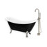 Baignoire de trempage autoportante en acrylique avec robinet 59 po. X 30 po. Daphne