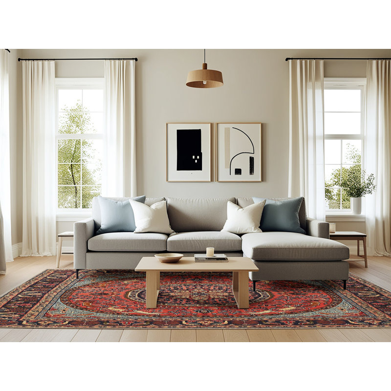 Ycatapom Oriental Indoor Rug, Rectangle 6' x 9'
