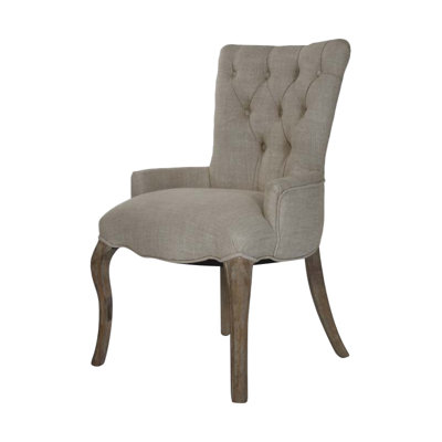 Iris Linen Tufted Armchair