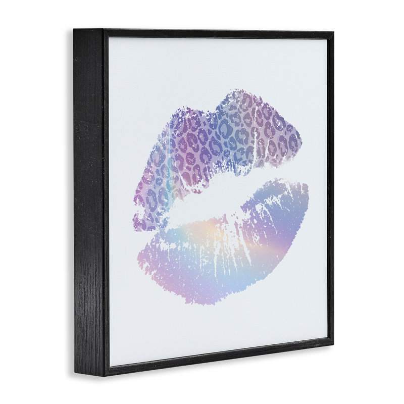 Giclée encadrée à motif glamour, design par Kim Allen, H 24 po x l 24 po, Giclée encadrée noir minuit