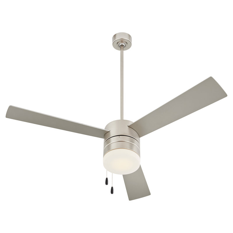 Ventilateur de plafond à 52 pales 52 po Isaiu, Argent / Brun