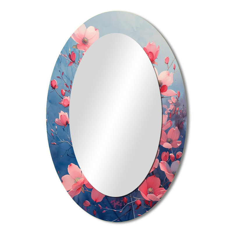 Miroir mural rose et bleu Garden Of Dreams Dogwood IV - Rose, 36 po x 24 po