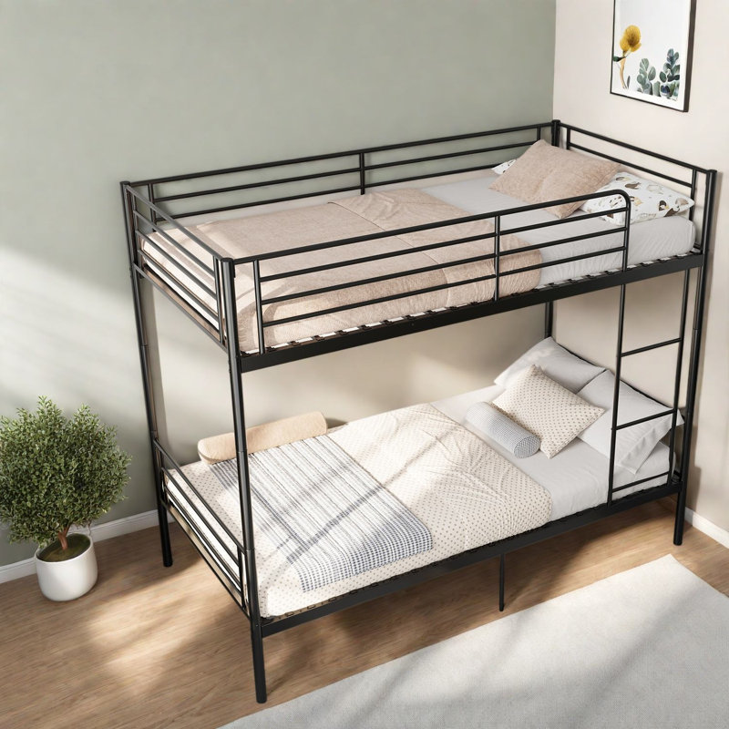 Lits gain d'espace avec rangement, lits superposés en métal, style moderne, maison