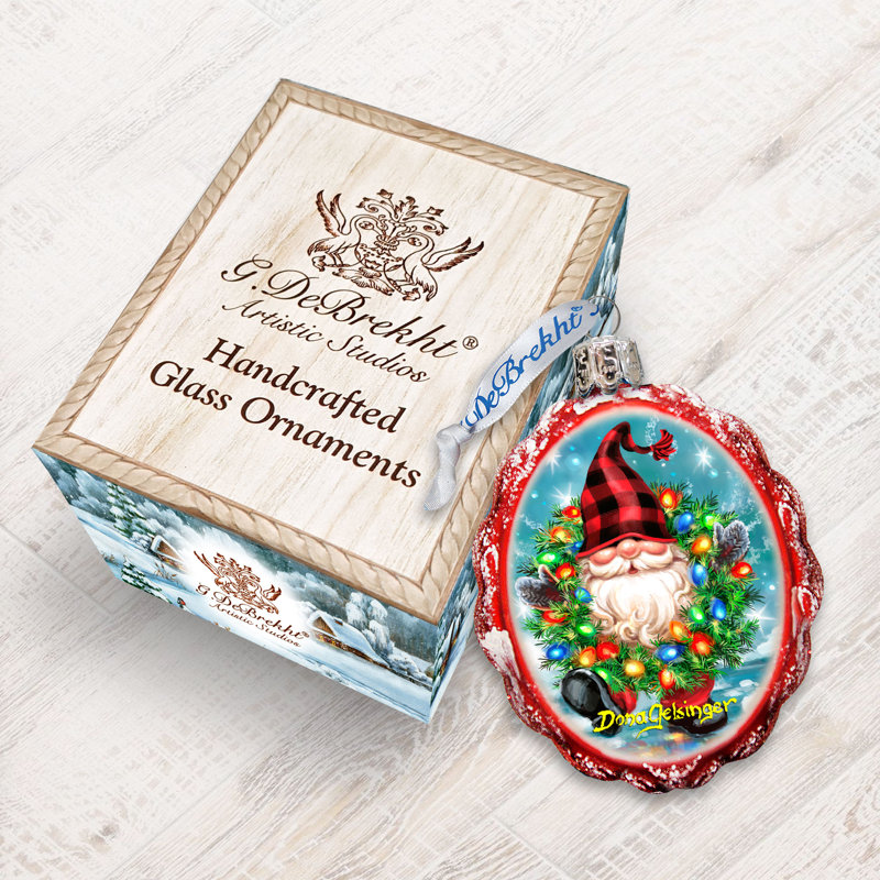 3.5'' Glass People Holiday Shaped Ornament