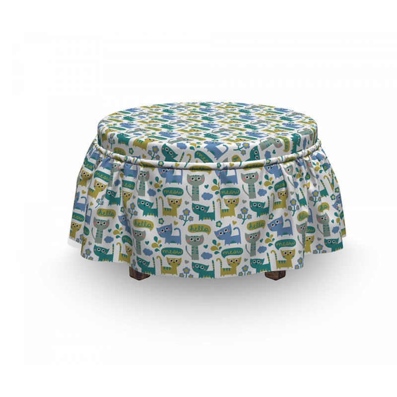 Housse pour repose-pieds hello et cats meow chatons