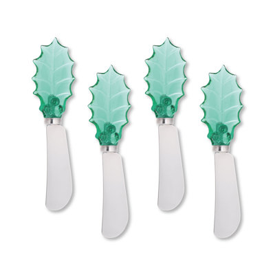 Holly Transparent Polyresin Cheese Spreader, S4