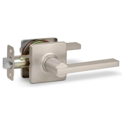 Serrure de porte à levier avec vis Stylware Maven | Acier inoxydable réversible robuste | Serrures pour couloirs, garde-manger et garde-robes 5 po (paquet de 1)