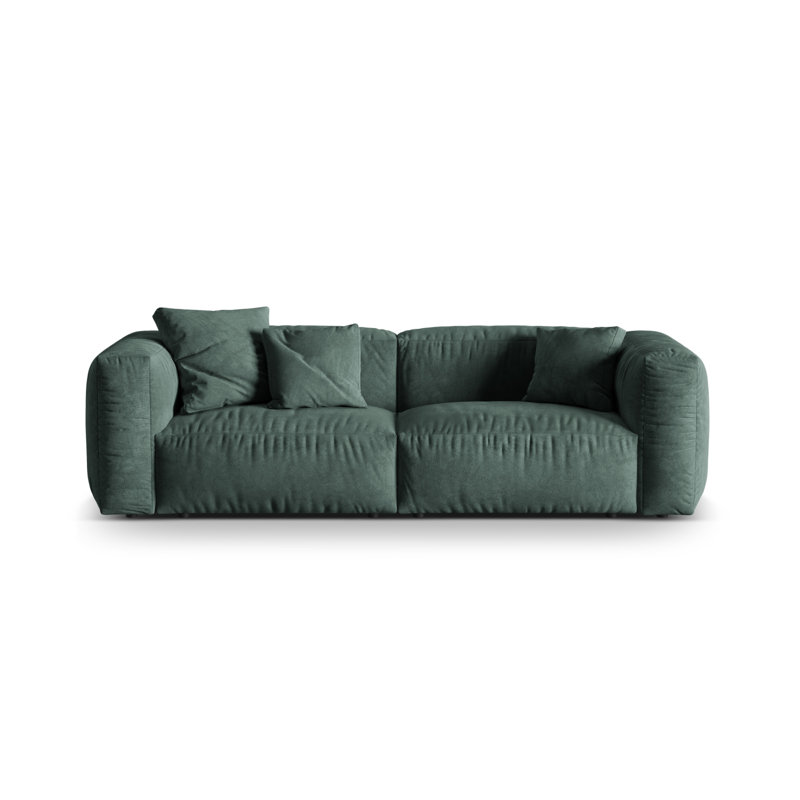 Carlens 3 Seater Velvet Sofa, Petrol