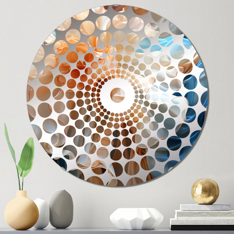 Miroir décoratif concentrique blanc, 31,4 po x 31,4 po