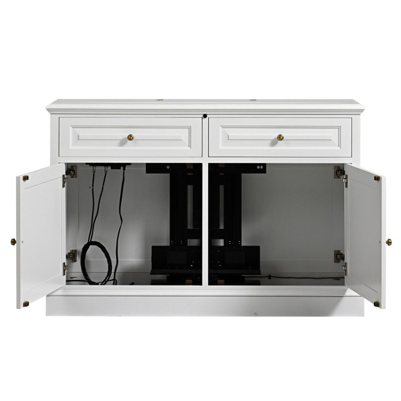 Armoire télé pivotante à 360 degrés Edgewater, Blanc
