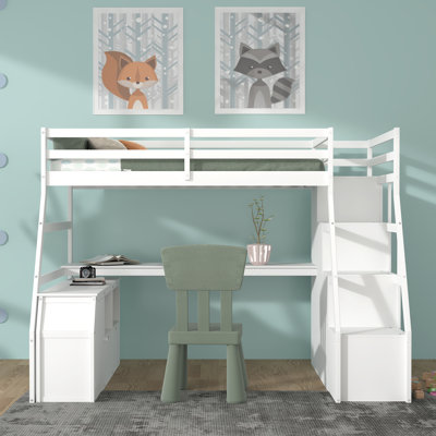 Lit mezzanine simple avec tiroirs Graettter