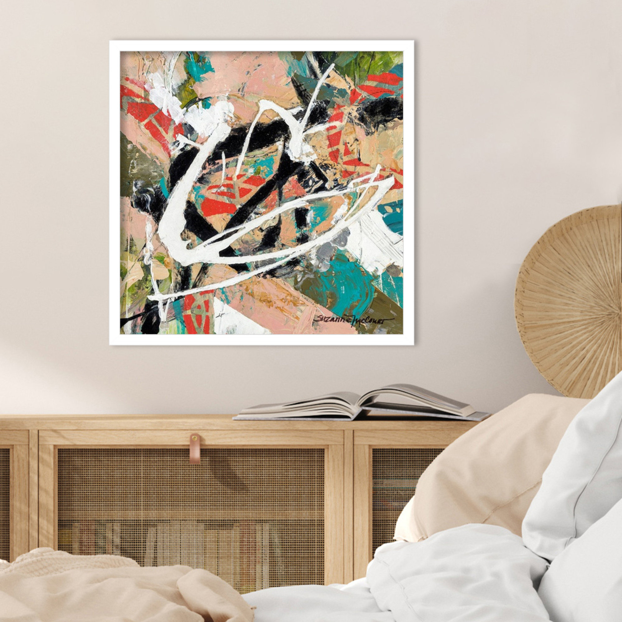Stacked by Sutter Wood Framed Wall Art Print, 21" H x 21" W, White