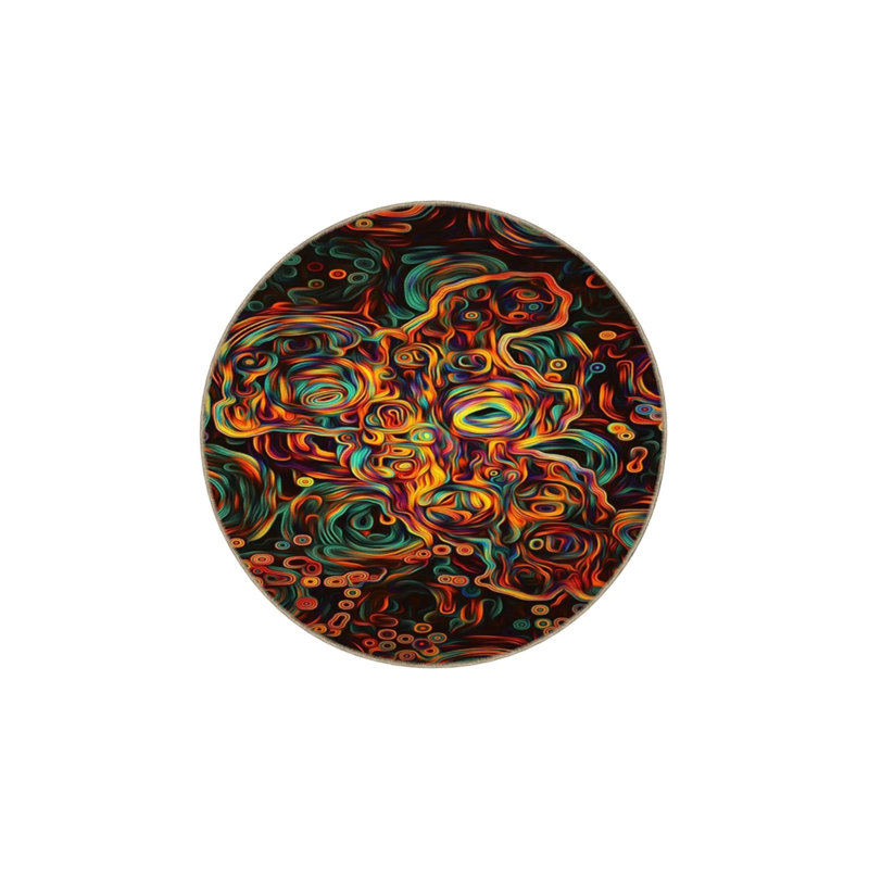 Ivy Colored Decorative Washable Carpet, Rectangle 3'4" x 6'7"