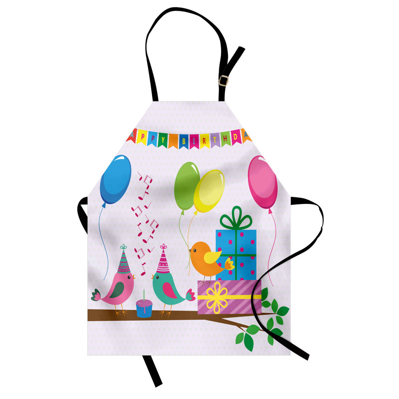 Multicolore, tablier de fête d'anniversaire unisexe