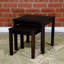 Ensemble de 2 tables gigognes en eucalyptus, espresso