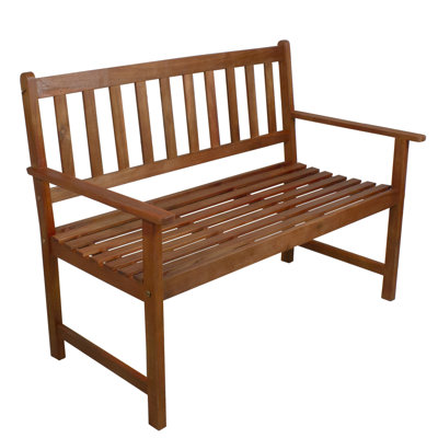 Banc de terrasse 48 po en bois d'acacia brun clair