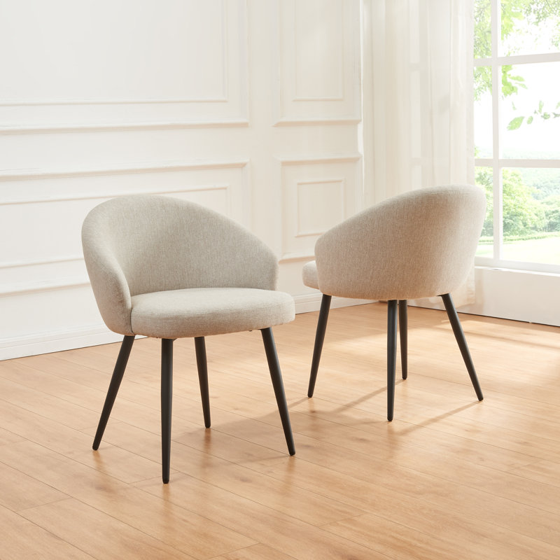 Ensemble de 2 chaises de salle à manger Yandier, Sable