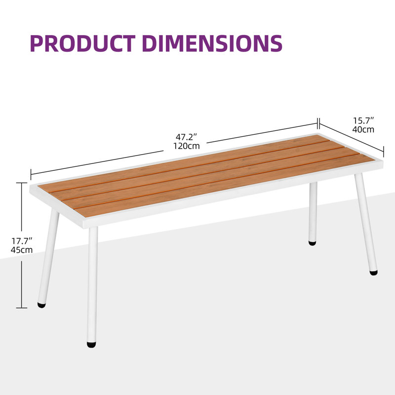Jahred Iron Outdoor Bench