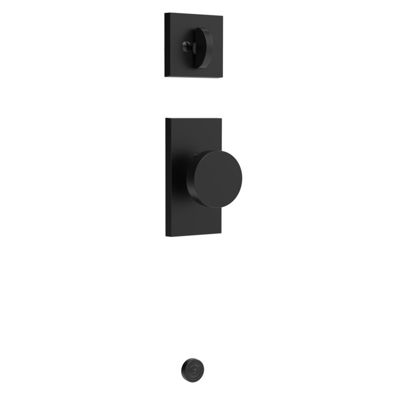 La Jolla Black Solid Brass Single Cylinder Handleset