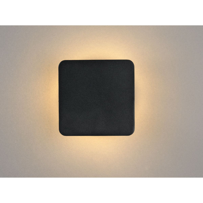 Faried LED Flush Mounted Sconce, Textured Black