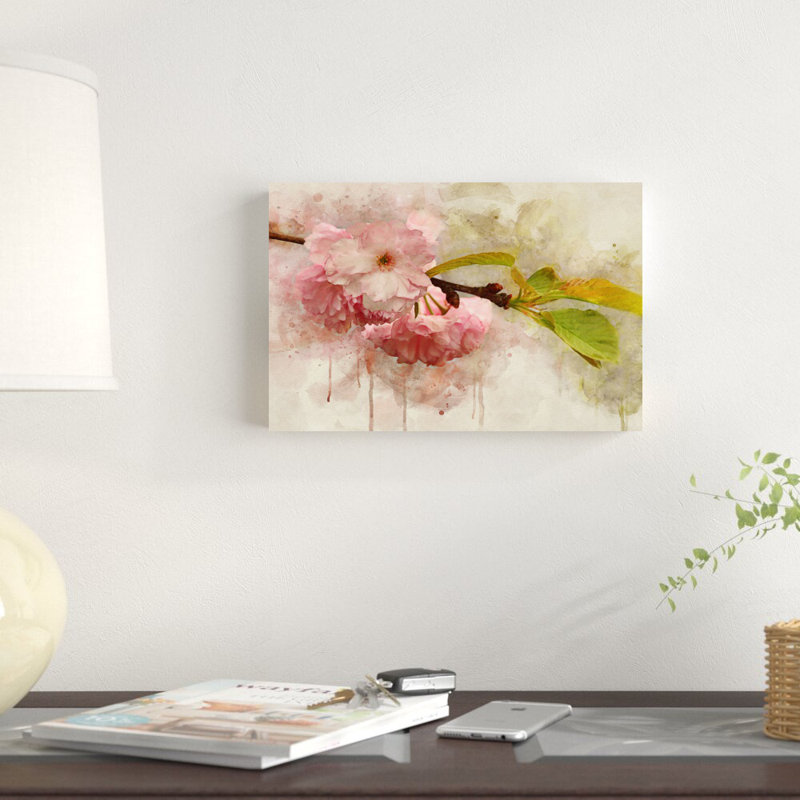 " Blossom Elegance I " by Leda Robertson Painting Print, 8" H x 12" W