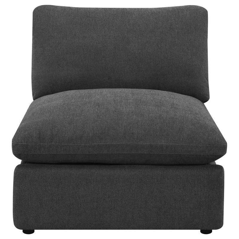 Fauteuil modulaire Sacramento gris foncé, Chenille grise foncée