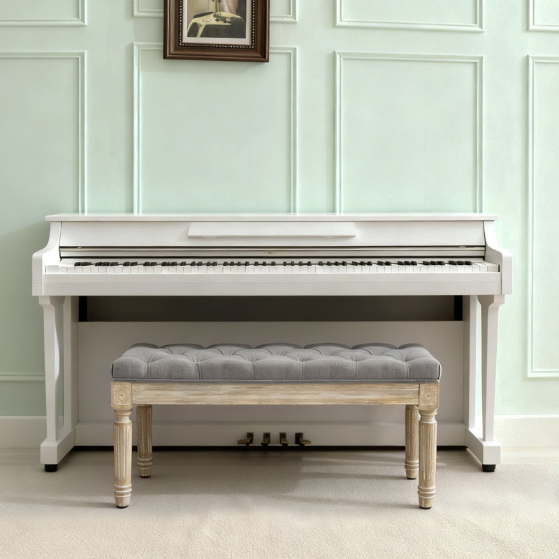 Banc Boswick, Gris clair, H 16 po x l 31,5 po x P 15,8 po