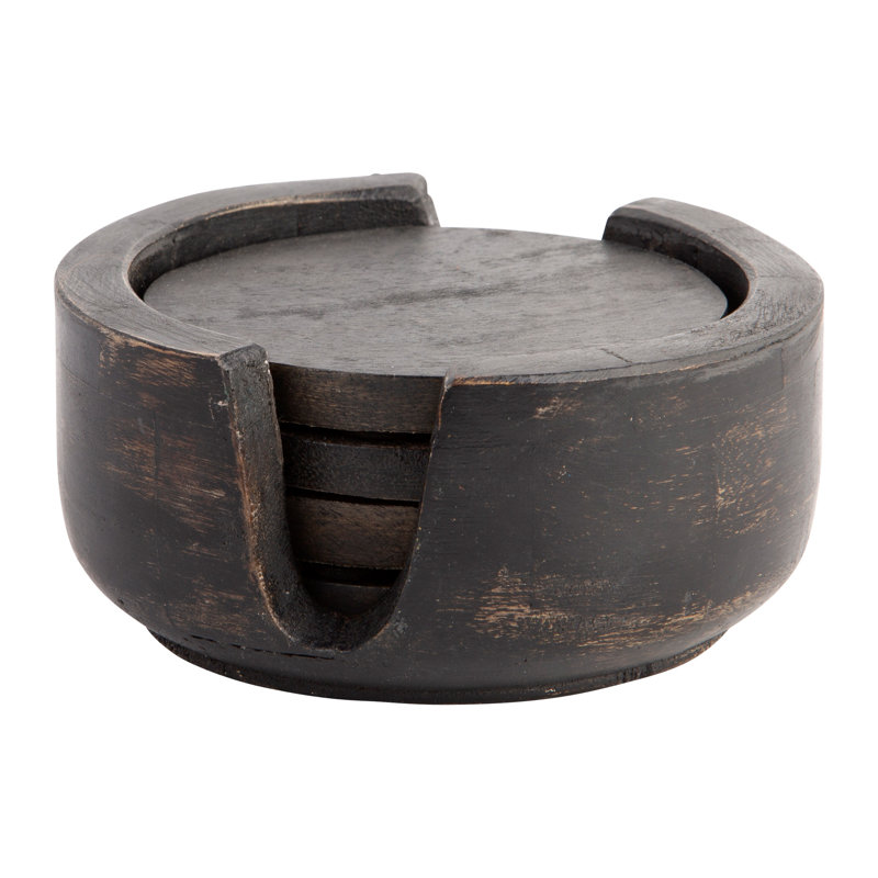 Sous-verre en bois, Noir