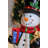 Snowman Statue with LED Lights Lighted Christmas Decor Battery Operated Indoor Use Only