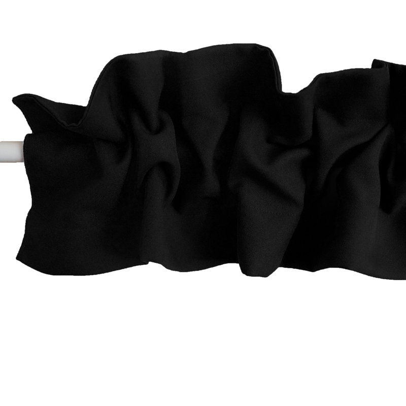 Window Valance, 72" W x 7" L, Black