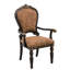 Fauteuil traditionnel de 2 places pour la salle à manger, finition cerisier, basculement doré, siège d'une largeur de 22 po, profondeur de 18,5 po, multicolore de 24,5 po