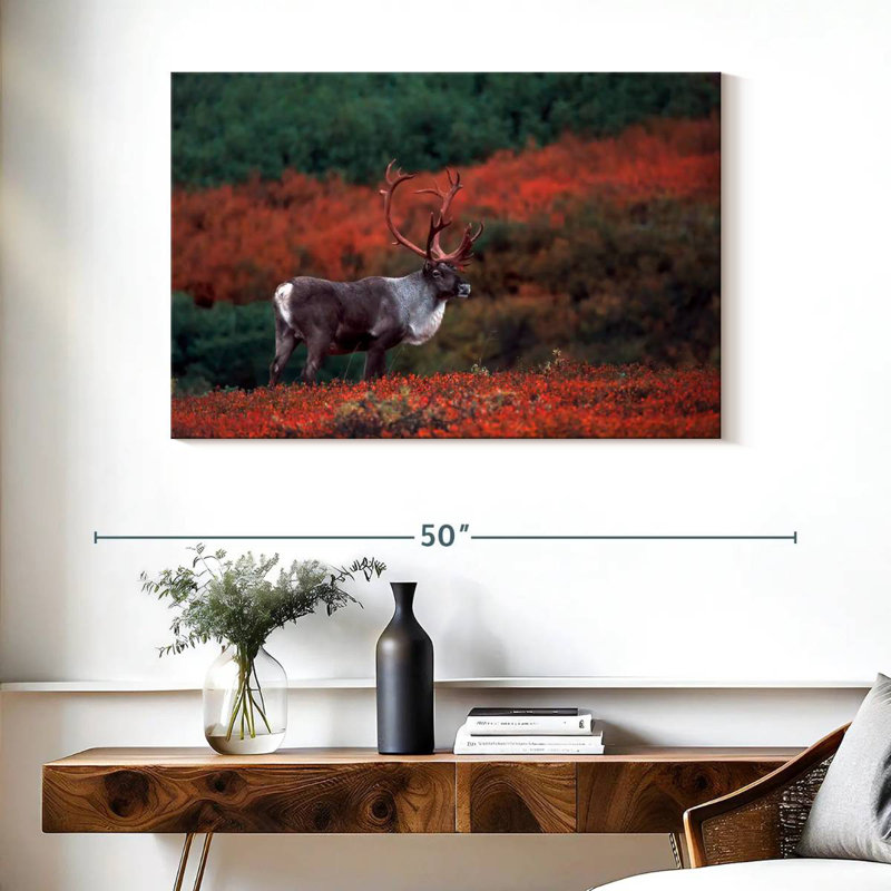 Caribou d'automne Brampt, H 26 po x l 39 po