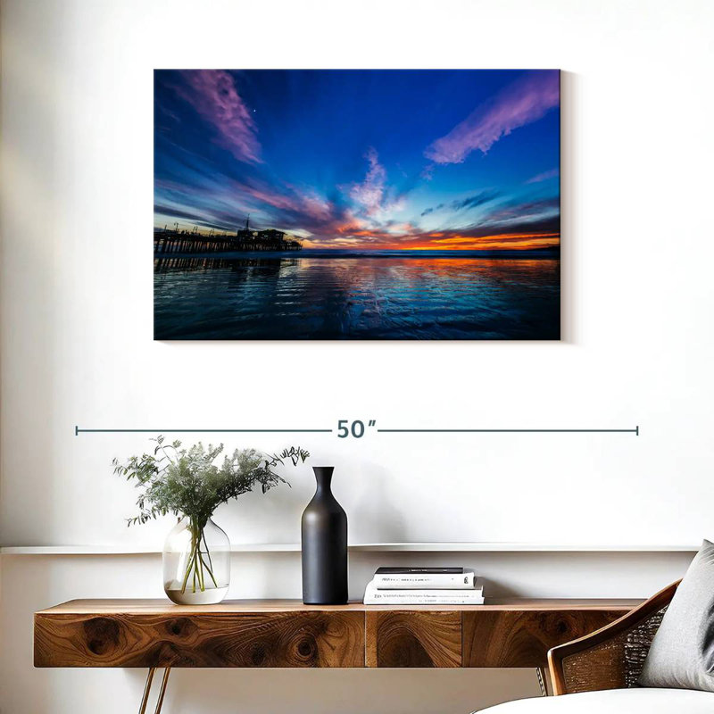 Gillard Santa Monica Beach Nightfall, 24" H x 36" W