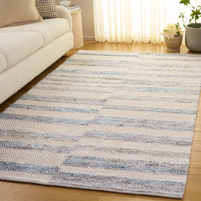 Natura 231 Hand Loomed 60% Wool; 30% Pet Yarn; 10% Cotton Abstract Rug, Rectangle 5' x 8'
