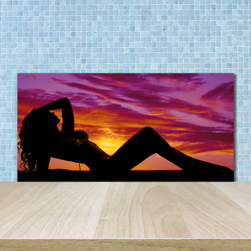 Amza 50cm W x 100cm L Glass Peel and Stick Panel