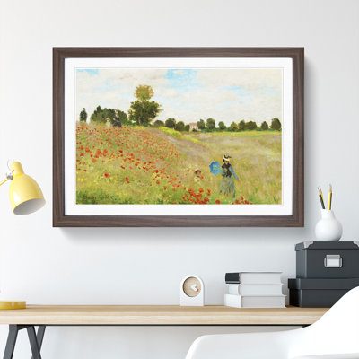 Poppy Field Vol.2 by Claude Monet - Framed Print