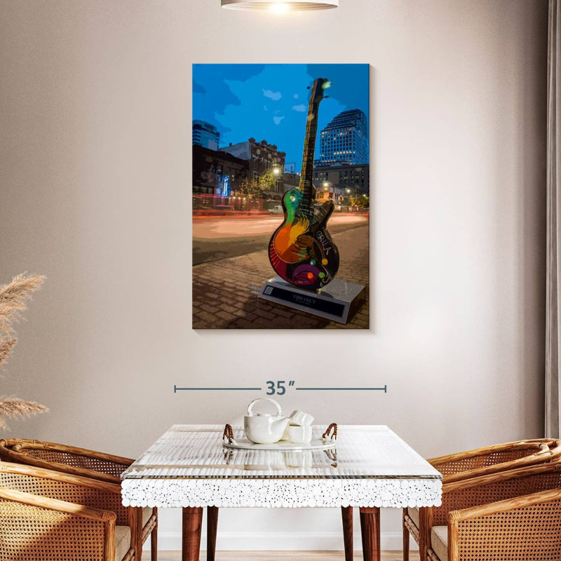 Abarca Austin Texas Guitar, 45" H x 30" W