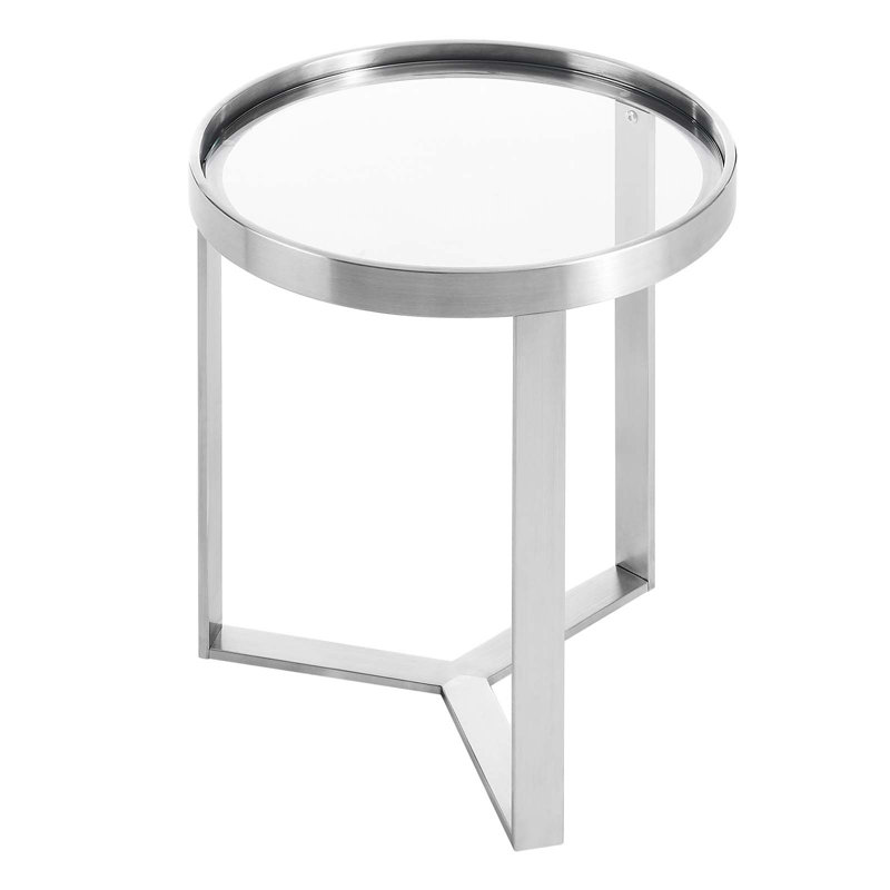 Modway Relay Side Table, Silver