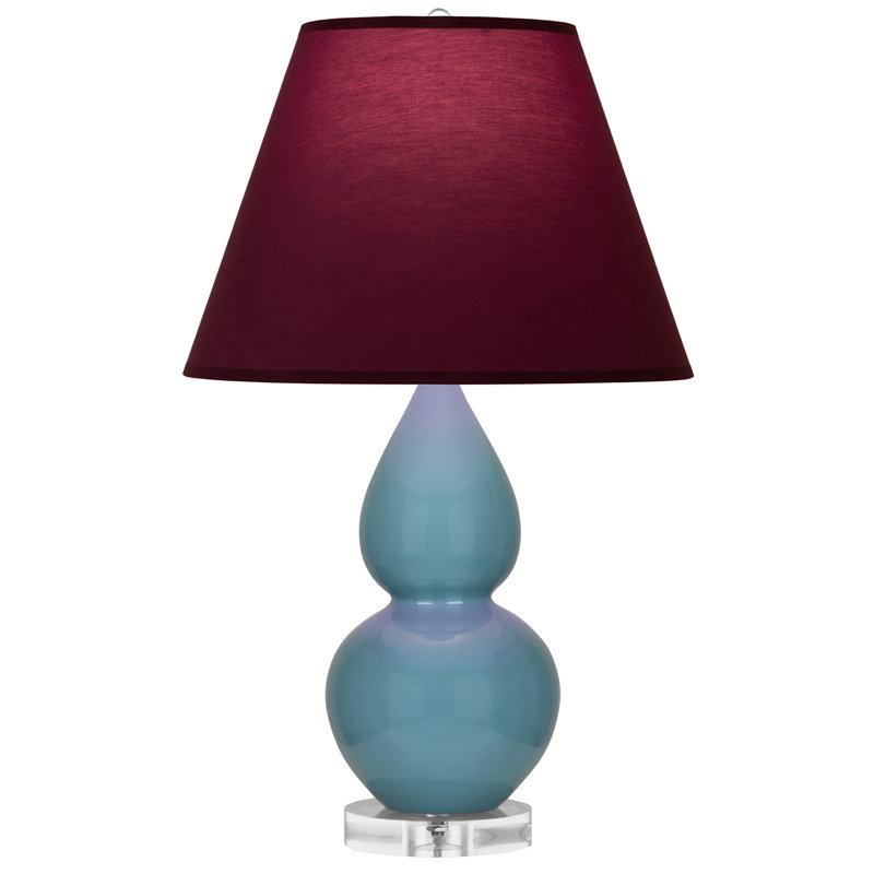 Petite lampe d'appoint à double gourde, Prune / lavande, Bleu clair
