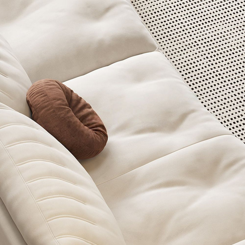 Coussin de canapé modulaire ivoire 100% polyester, 4, H 28,35 po x l 110,24 po x P 43,7 po, Teinte d'ivoire