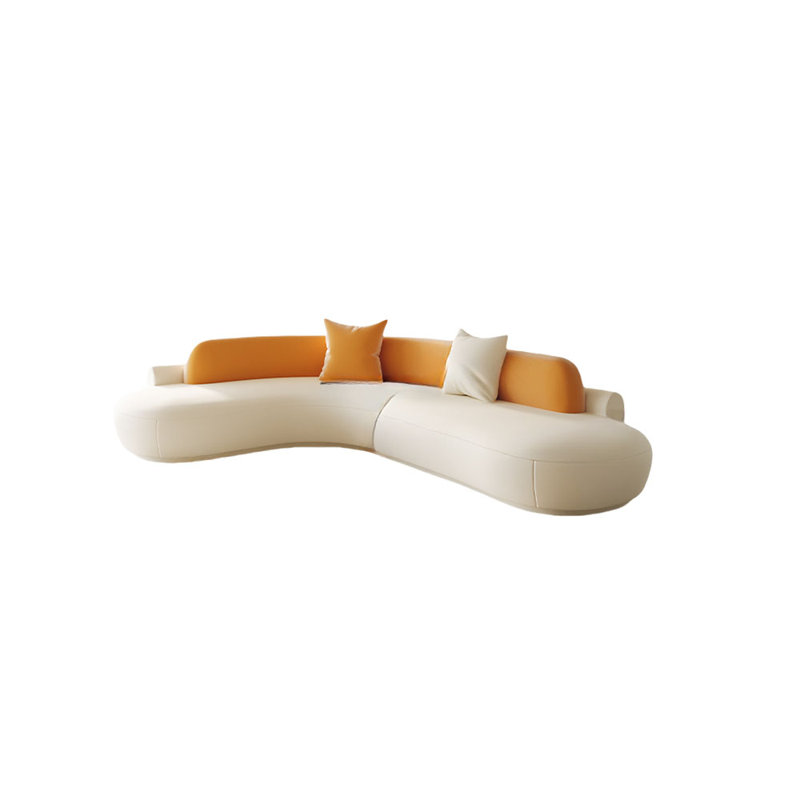 Canapé d'angle italien minimaliste, H 27,56 po x l 149,61 po x P 102,36 po, 7