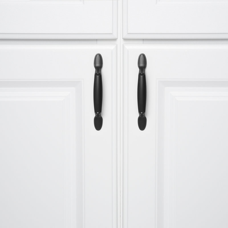 Flat Black Zinc Alloy Bar Cabinet Handle 10-Pack