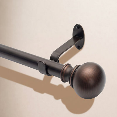 Darion Ball Finial Single Curtain Rod