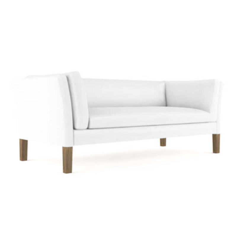 Charlton Flared Shelter-Arm Sofa, Weathered, 31" H x 96" W x 33" D, Box Weave Linen Oyster