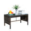Table basse d'extérieur 1 table basse avec verre trempé transparent