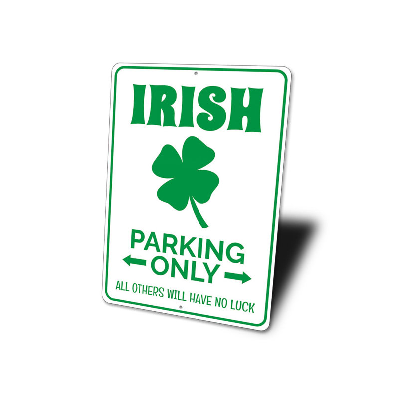 Enseigne irlandaise en aluminium seulement, H 14 po x l 10 po x P 0,04 po