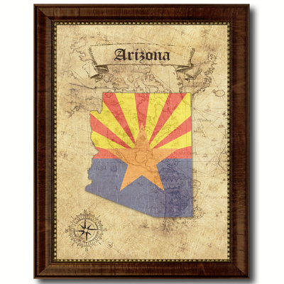 Carte rétro de l'Arizona State, 30 x 39
