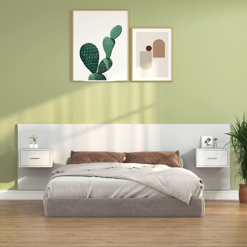 Jamad UK Double - DE 135 X 190 Cm Headboard, Kingsize (5'), White