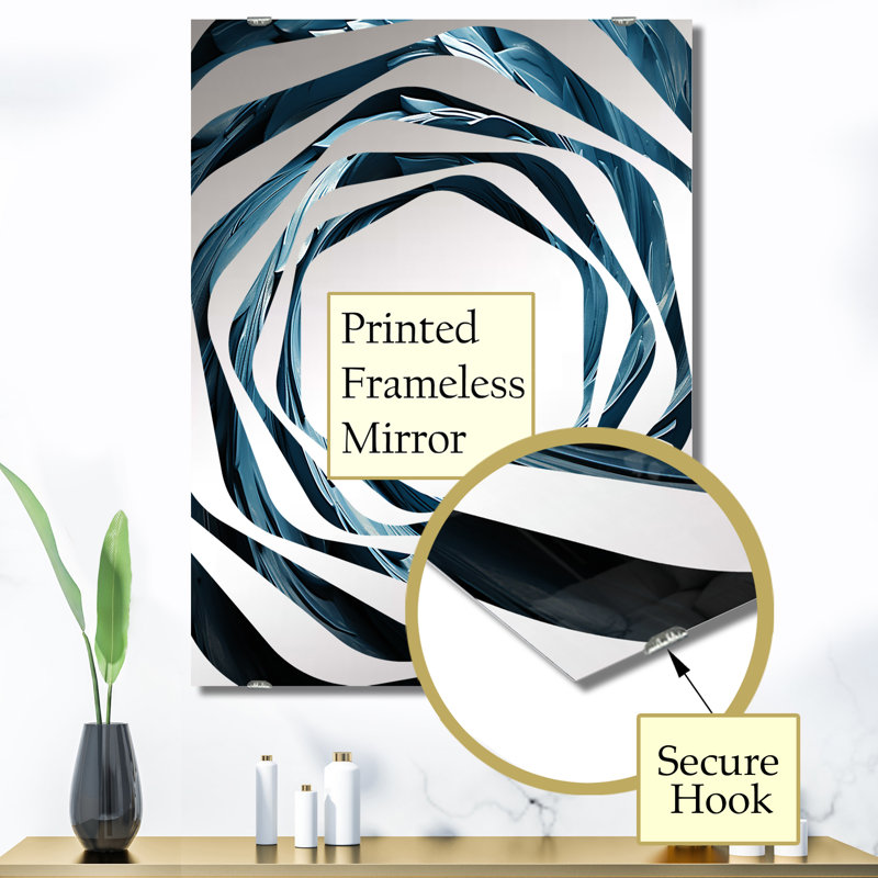 Miroir mural Melotti - Abstract Spirals Large MIR137977, 40 po x 30 po